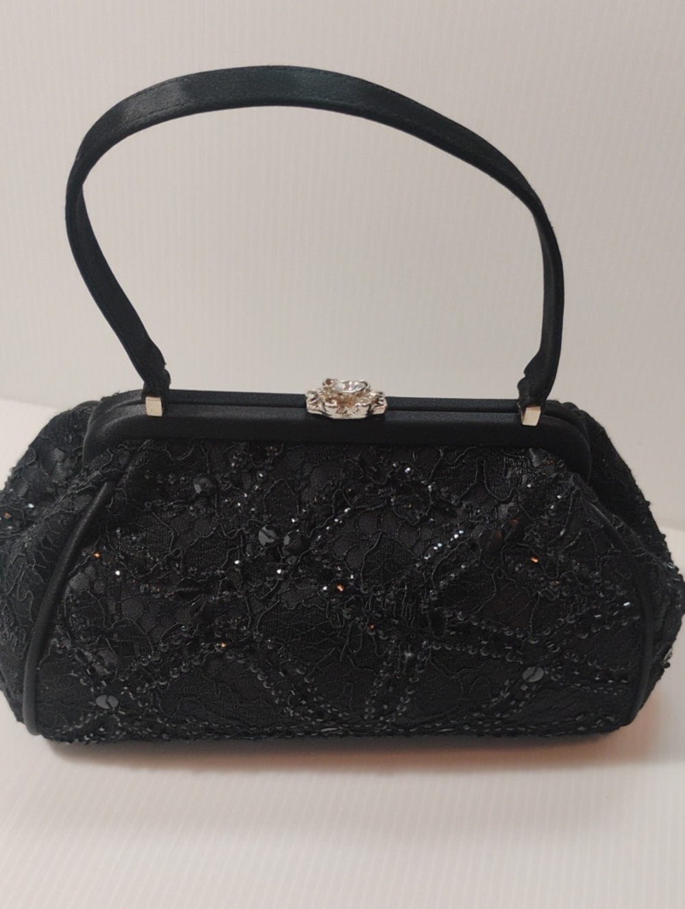 Talbots Vintage Black Beaded Purse/Clutch Vintage And Wonderful - Picture 2 of 11